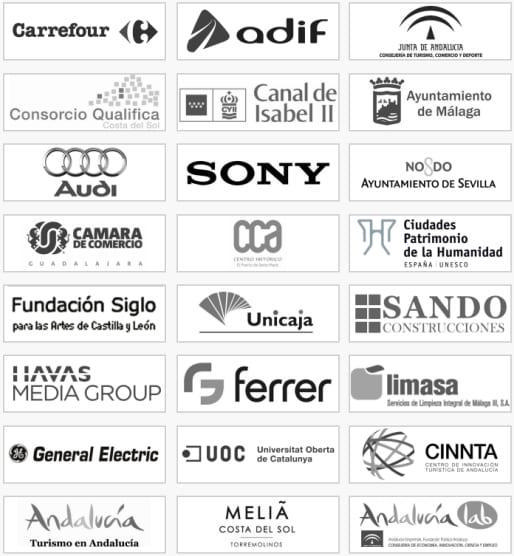 Logotipos de clientes de Visualpanel
